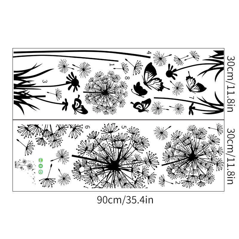 Stylish self-adhesive wall art on white background