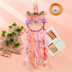 Unicorn dreamcatcher close up detail