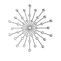 Stylish Iron Wall Clock up close