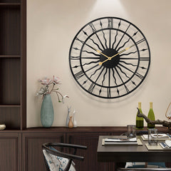Close-up of modern hollow design clock image 2