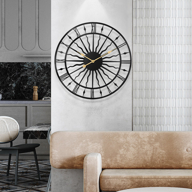 Large numbers on stylish wall clock image 4