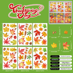 removable fall leaf window cling