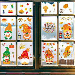 removable fall leaf window cling