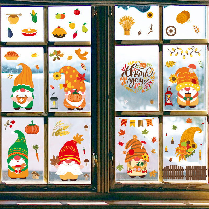 removable fall leaf window cling
