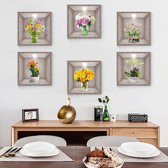 Stylish green plant wall art sticker design 7