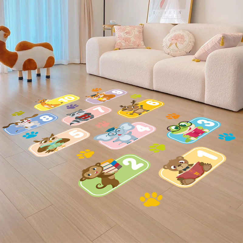 Close-up of colourful hopscotch sticker for kids 2