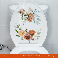 Bathroom decor featuring butterfly toilet sticker