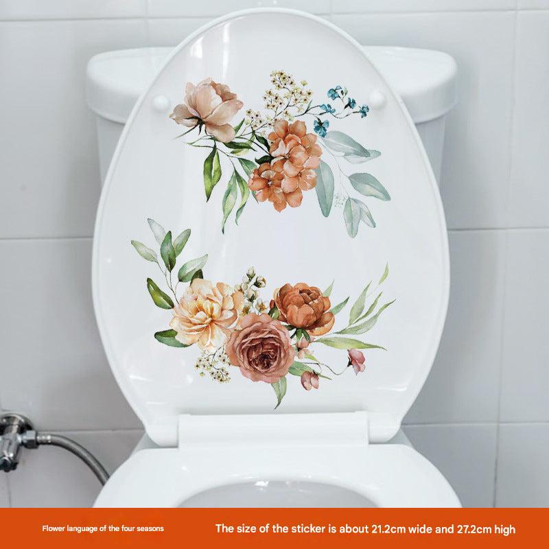 Bathroom decor featuring butterfly toilet sticker