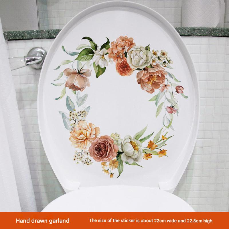Stylish floral design for bathroom wall decor
