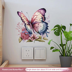 colourful hand-painted butterfly wall sticker 1