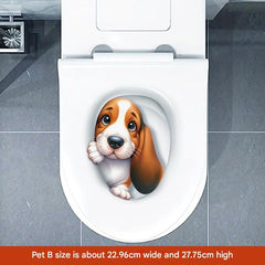 fun cat motif toilet decor
