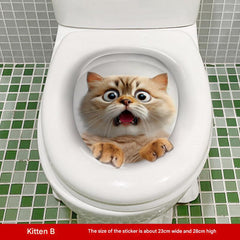 colourful cat design toilet seat