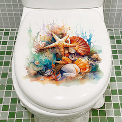 Self-adhesive vinyl toilet sticker