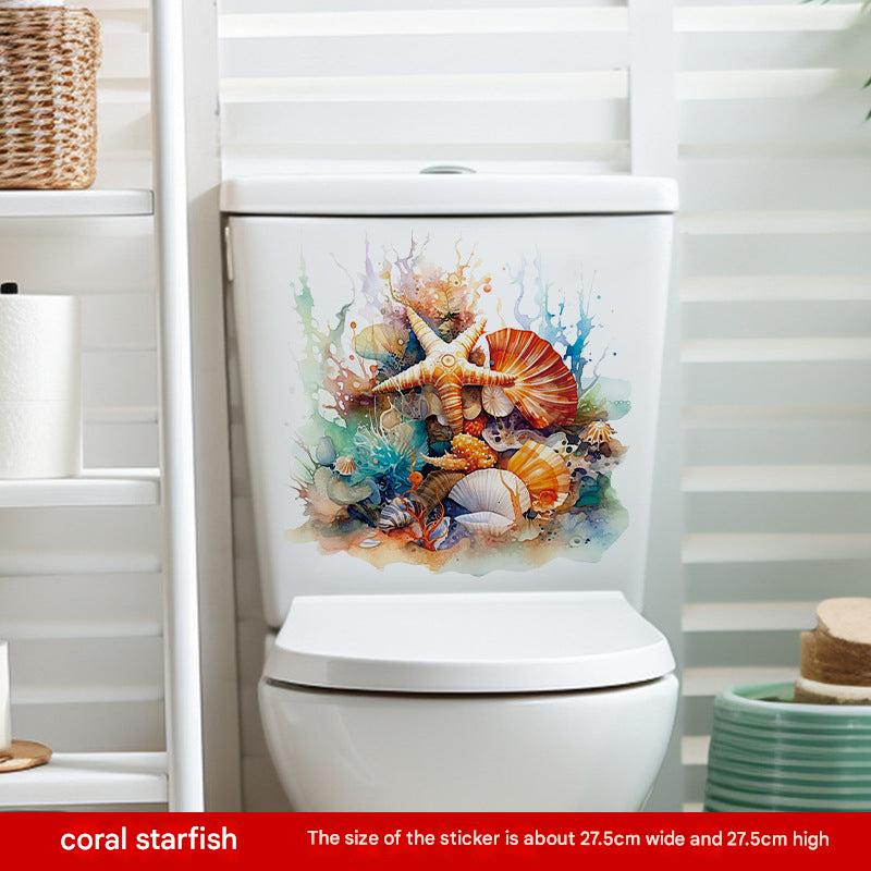 Coral starfish pattern for toilets