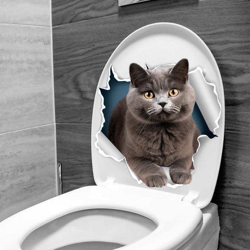 Puppy sticker transformation in modern bathroom 8
