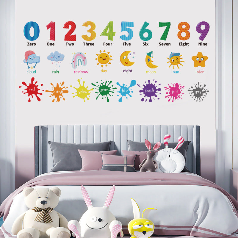 Complete set of early learning wall decals