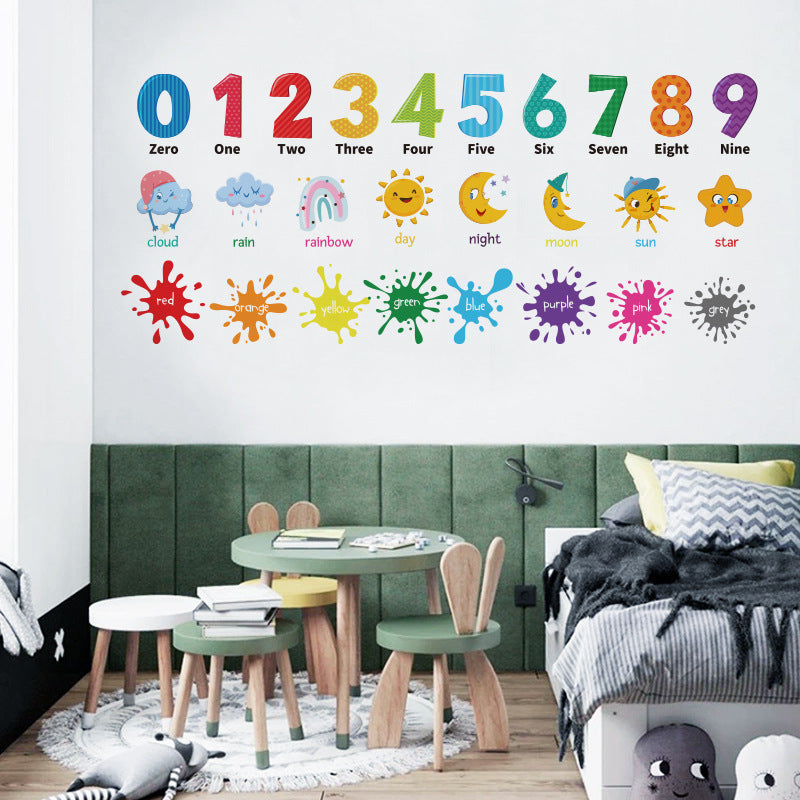Fun design of educational wall art for toddlers