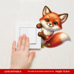 Cute cartoon animal wall sticker of a lion