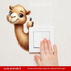Charming wall sticker of a playful elephant for kids
