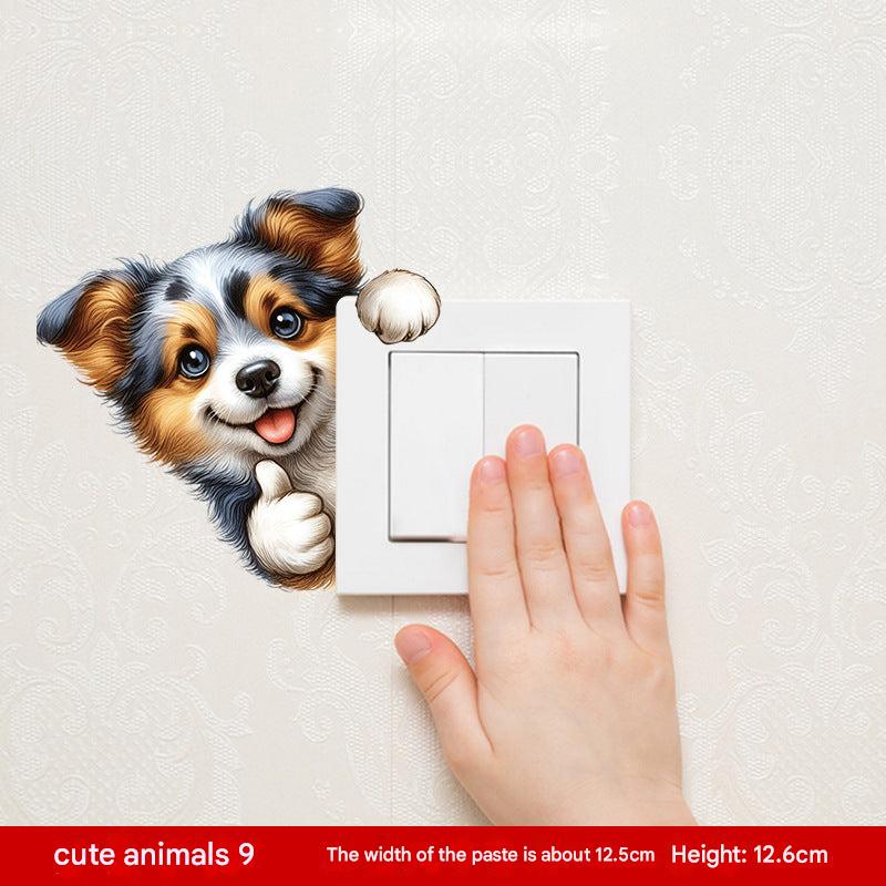 Colourful cartoon animal wall stickers design