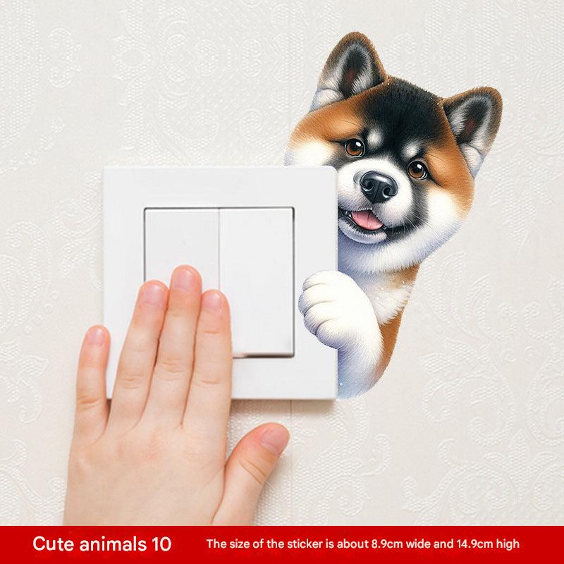 A vibrant wall sticker featuring a happy monkey