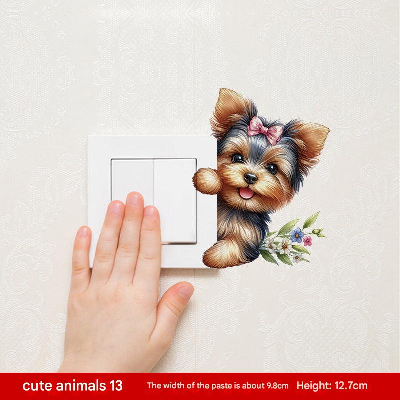 Cute animal wall stickers on a nursery wall