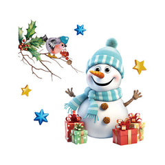 Easy-to-install snowman toilet seat cover
