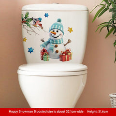Joyful holiday decor for toilet seat