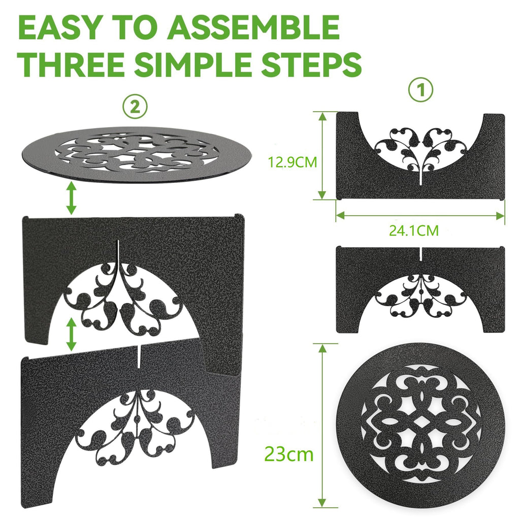 foldable plant stand setup in outdoor area