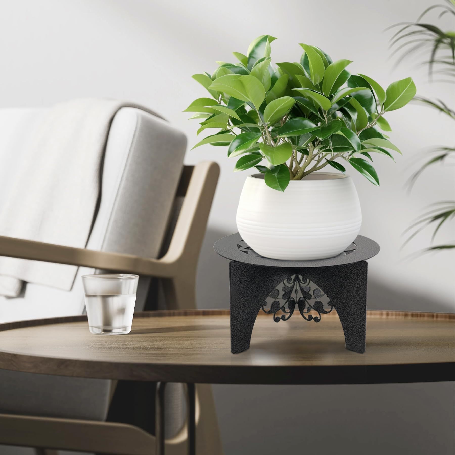 adjustable plant holder showcasing flowers