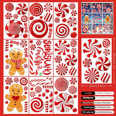 Joyful window stickers enhancing festive vibes