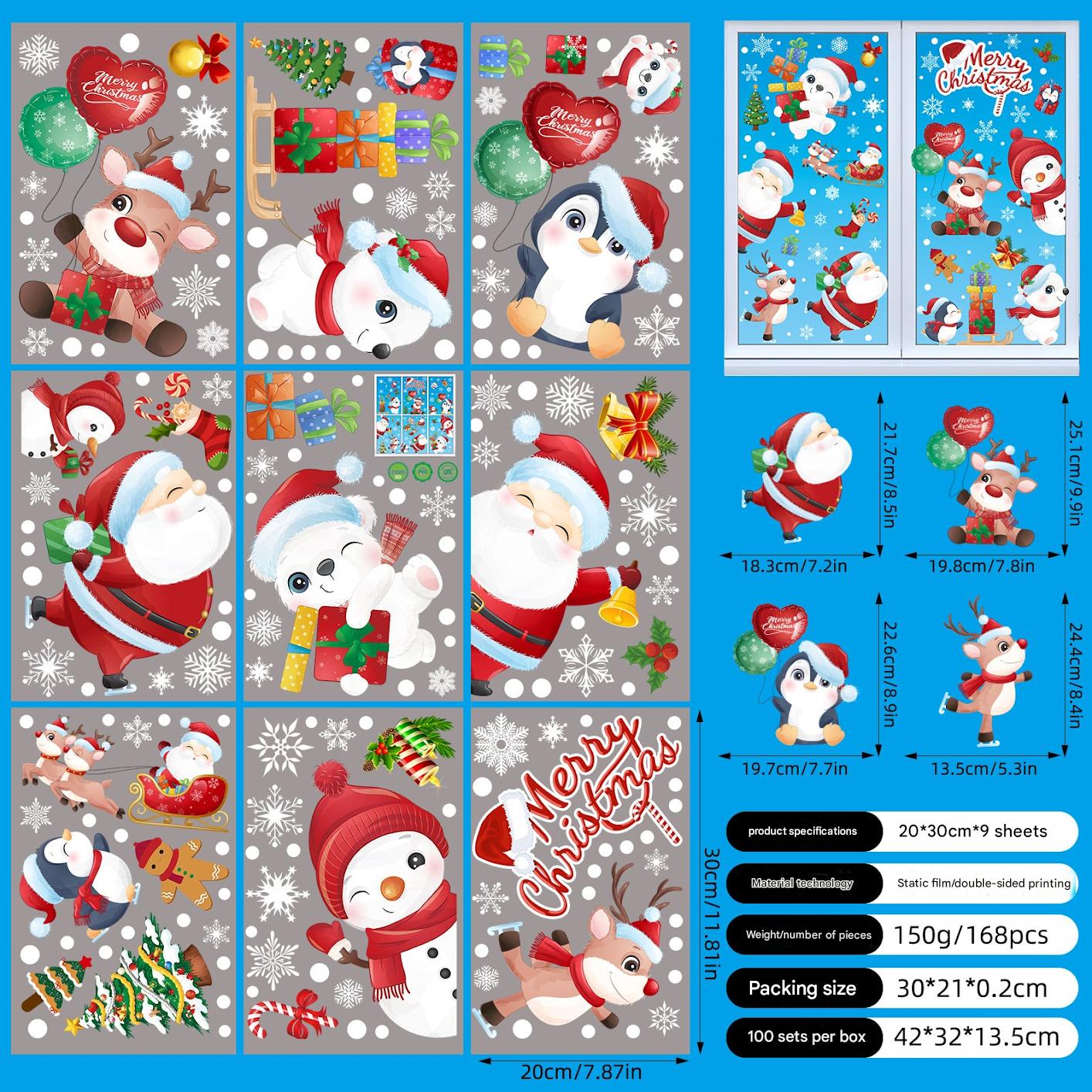 Mess-free Christmas window decorations