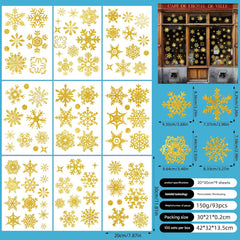 Joyful window stickers enhancing festive vibes