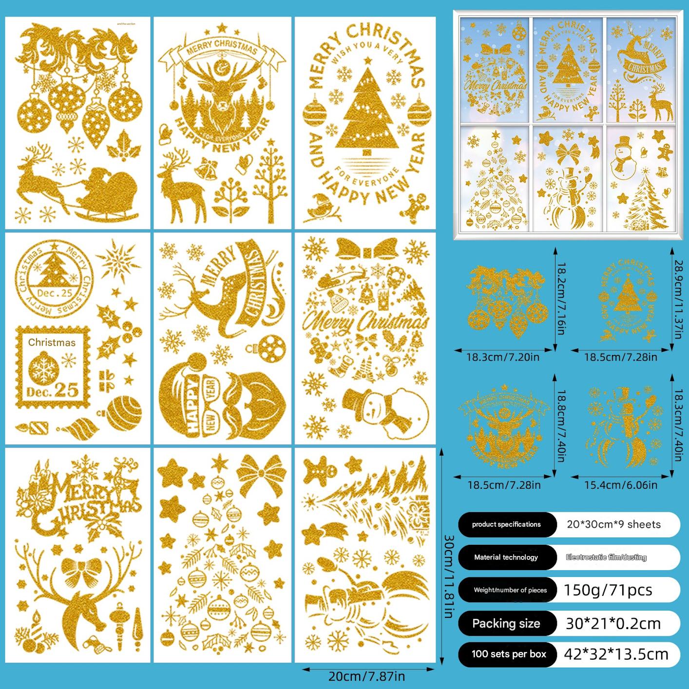 Easy to install static cling decorations