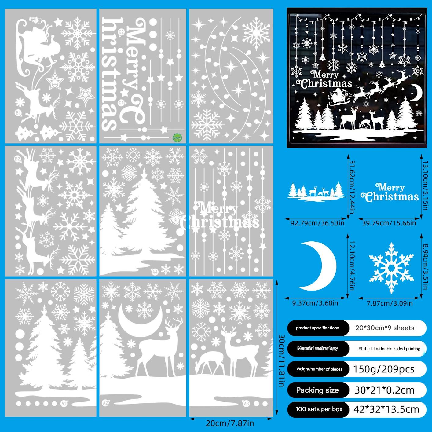 Mess-free Christmas window decorations