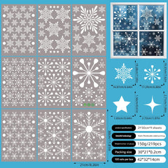 Joyful window stickers enhancing festive vibes