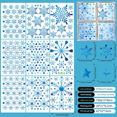 Vibrant Christmas static cling decoration on a window