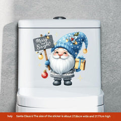 Cute Christmas toilet sticker design 1