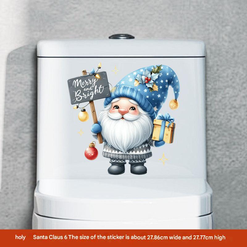 Cute Christmas toilet sticker design 1