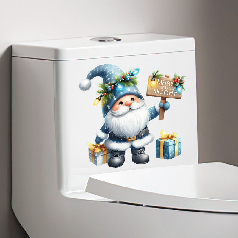 Colourful Christmas bathroom decor sticker 4