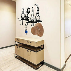 Key rack mounted on a wall with keys hanging