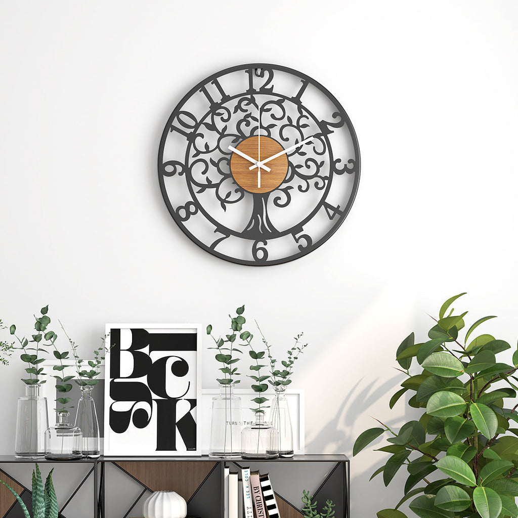 Elegant Wall Clock in Decorated Room