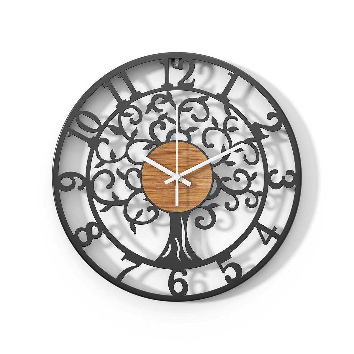 Wall Clock with Warm Tones and Lightweight Build
