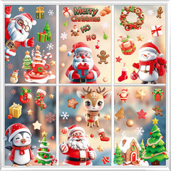 Snowman design glass sticker for windows