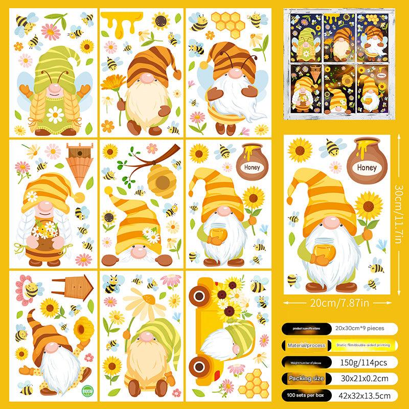 Spring floral window sticker design 2