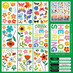 Spring floral window sticker design 3