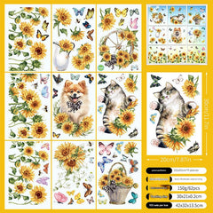 Spring floral window sticker design 5