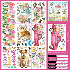 Spring floral window sticker design 6