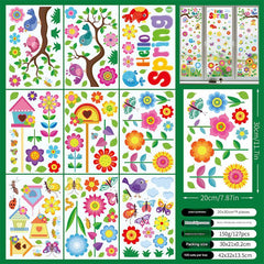 Spring floral window sticker design 7