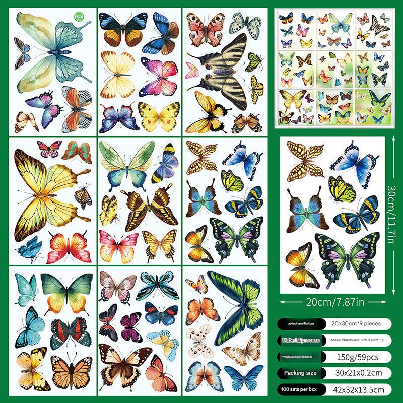 Spring floral window sticker design 8